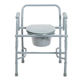 Deluxe Steel Drop Arm Commode