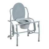 Deluxe Steel Drop Arm Commode