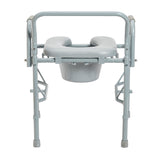 Drop Arm Steel Commode with padded seat