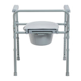 Folding Steel Bedside Commode Chair