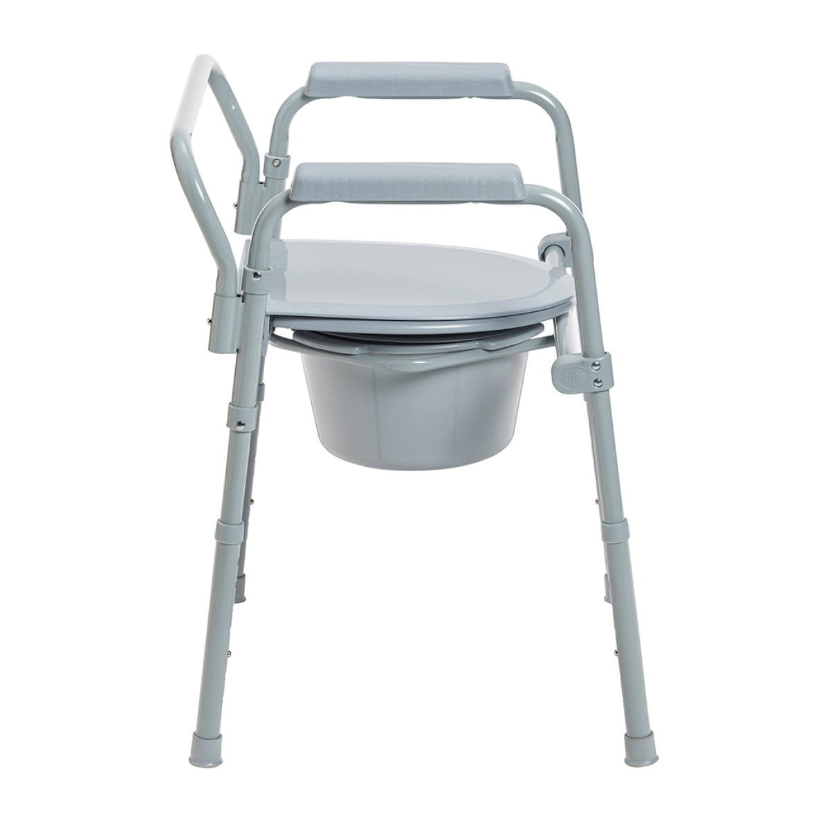 Folding Steel Bedside Commode Chair