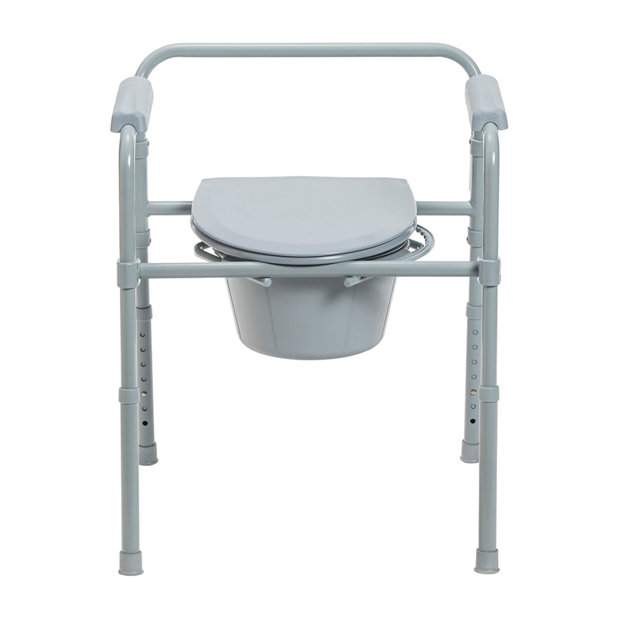 Folding Steel Bedside Commode Chair