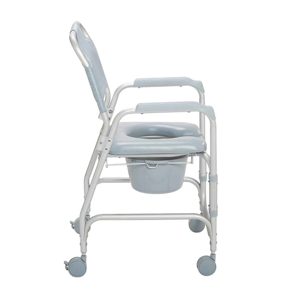 Aluminum Shower Chair and Commode with Casters