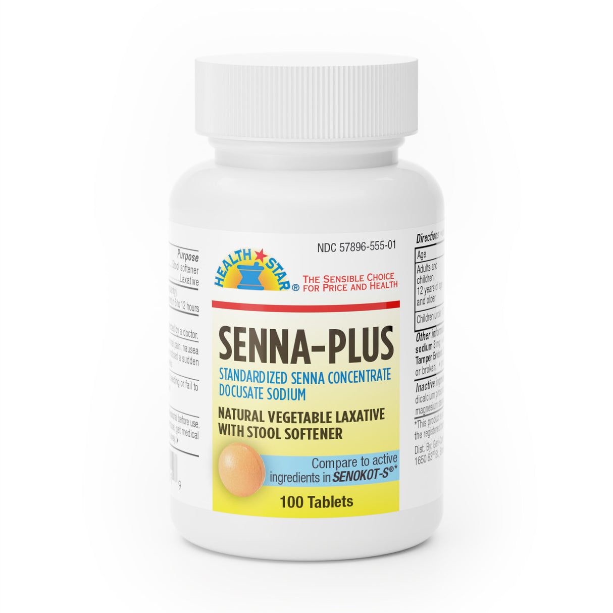 GeriCare Senna Plus Docusate Sodium Tablet 8.6 mg, 100 count