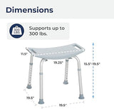 Drive Deluxe Aluminum Shower Bench without Back