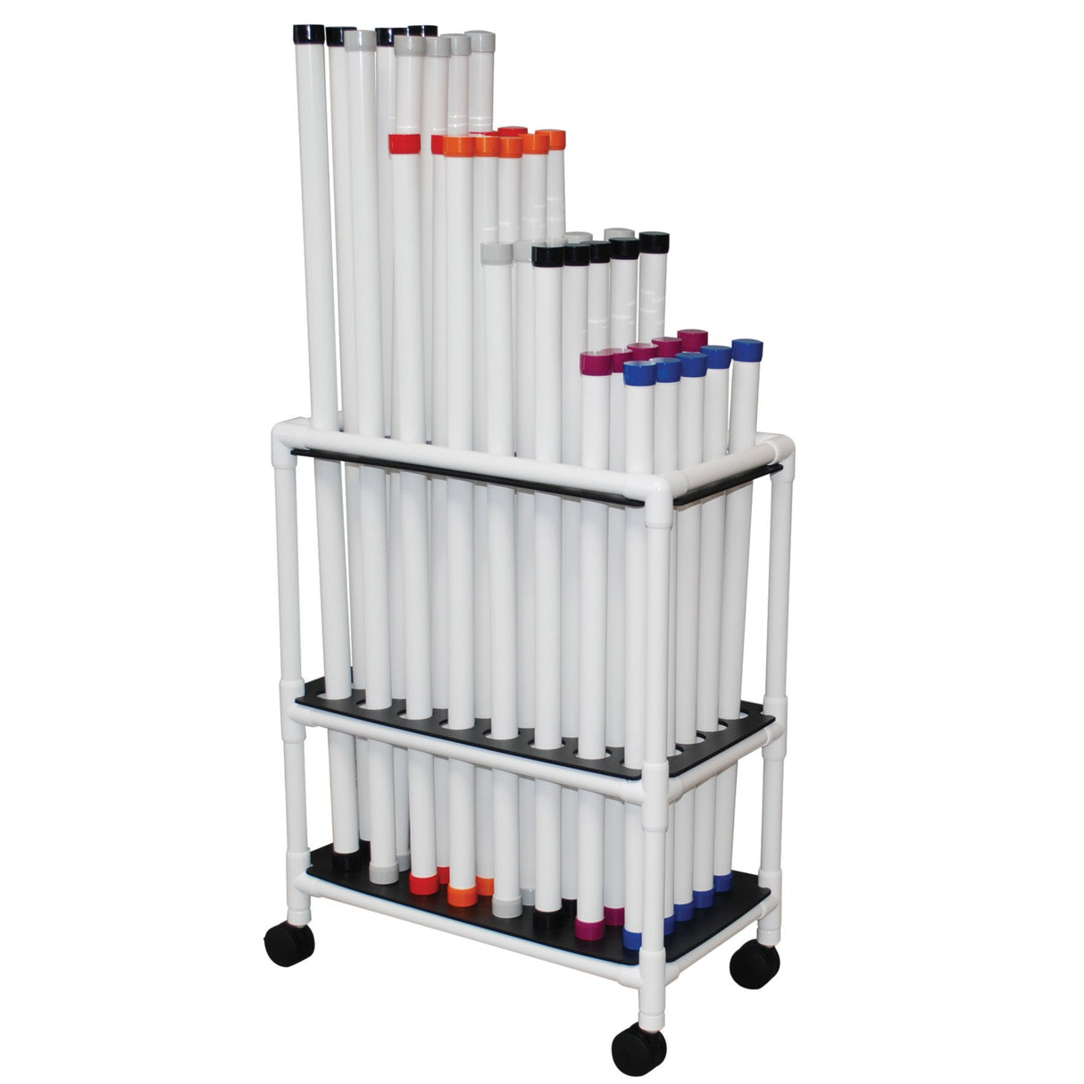 Therapy Rehab Weight Bars Mobile Storage Cart