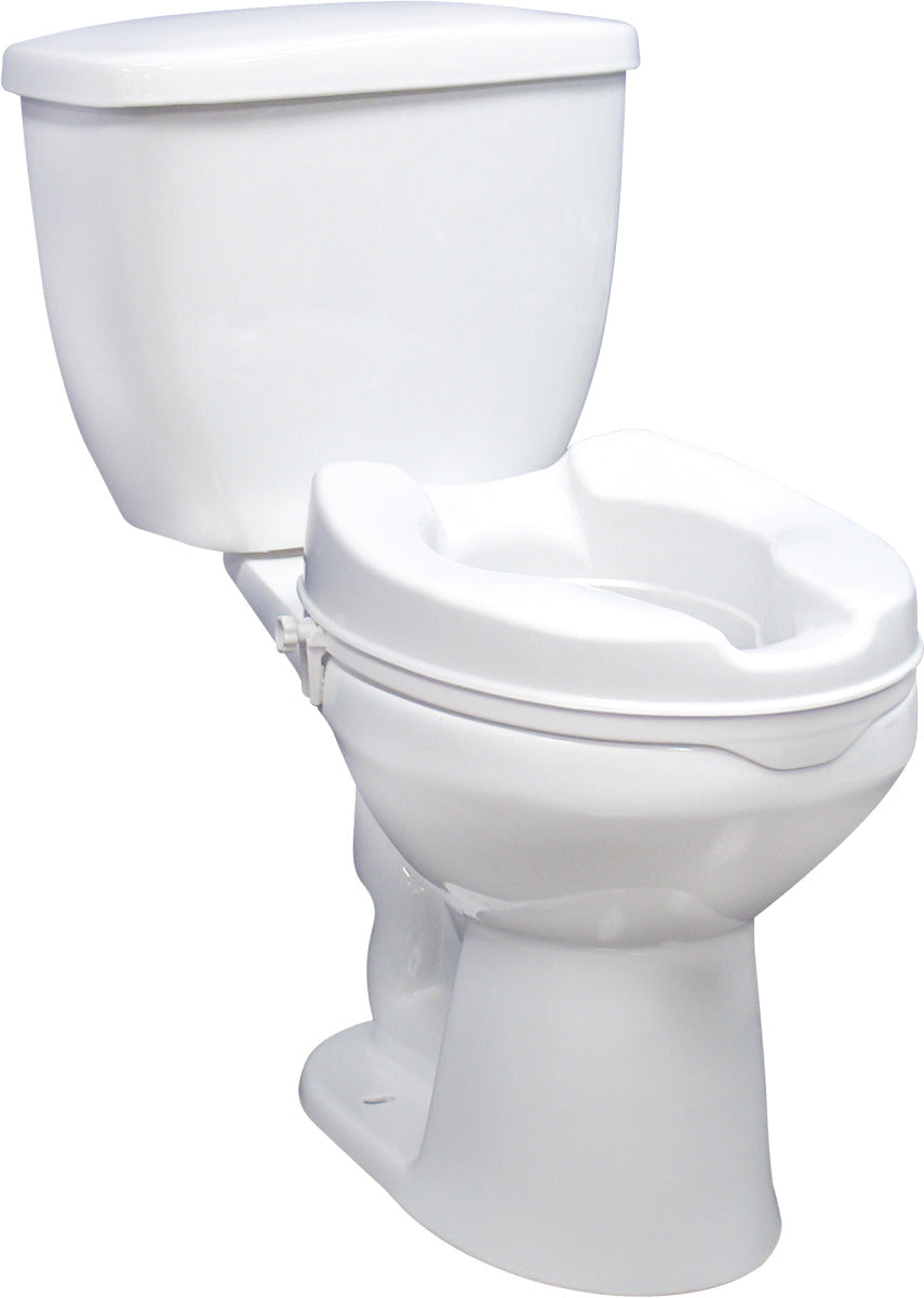 Raised Toilet Seat with Lock and Lid