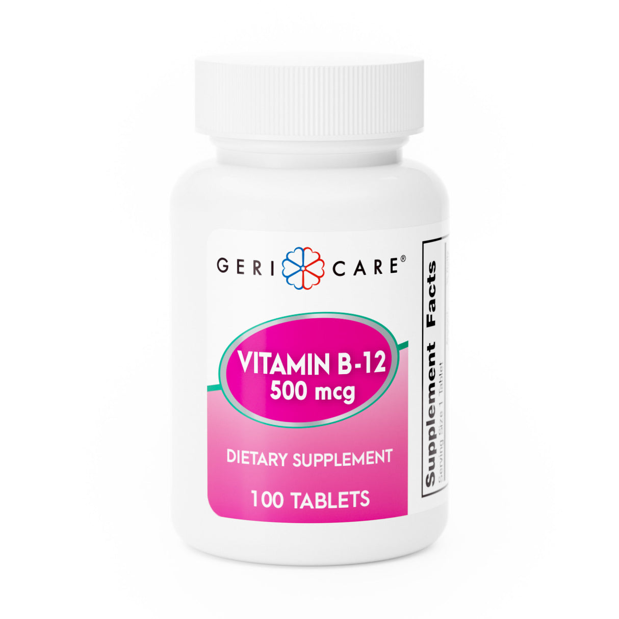 GeriCare Vitamin B12 Tablet 500 mcg, 100 count