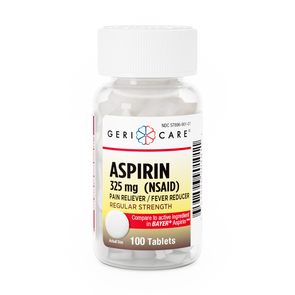 GeriCare Aspirin Tablet 325 mg, 100 count