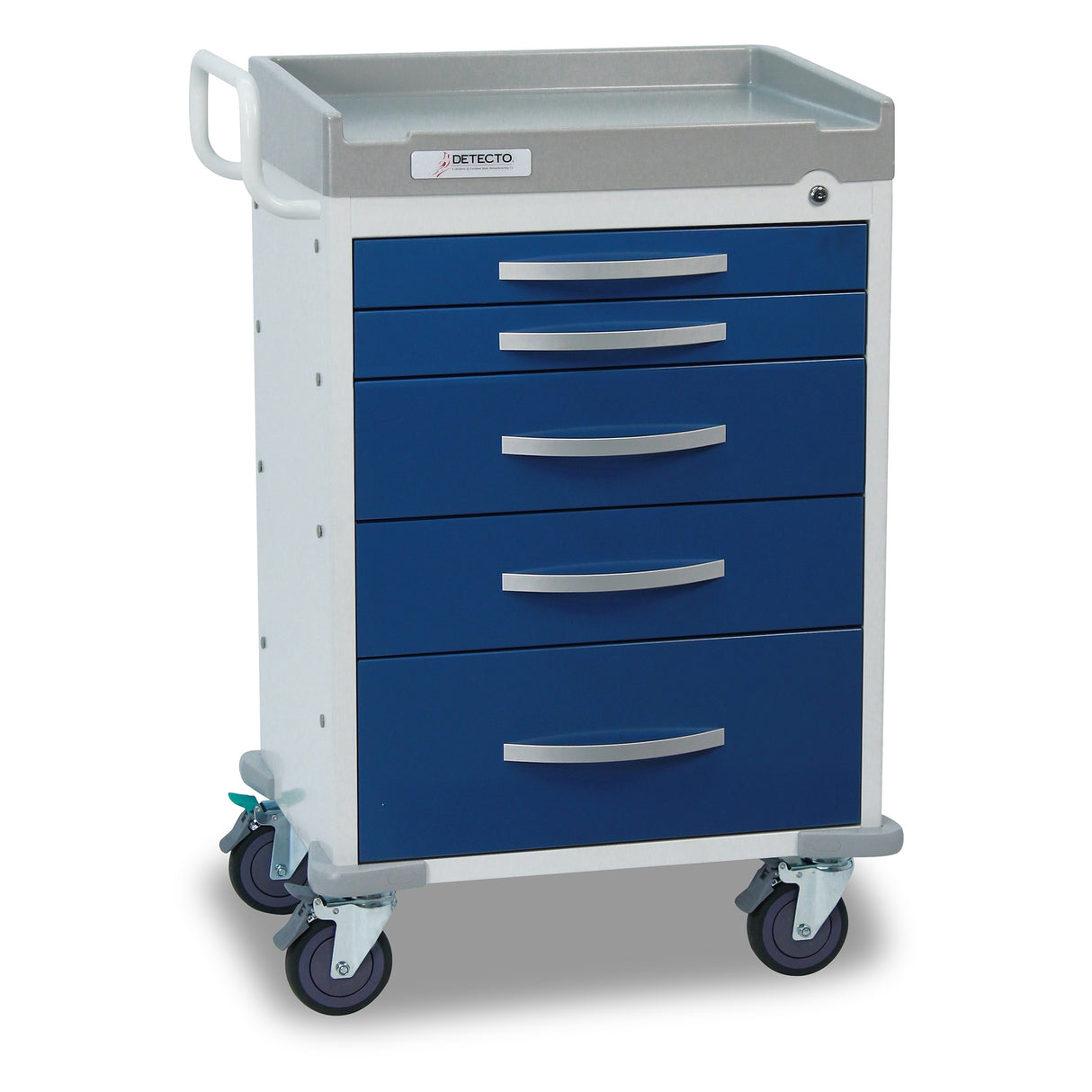 Detecto Rescue Series Anesthesiology Medical Carts 6 Red Drawers Blue