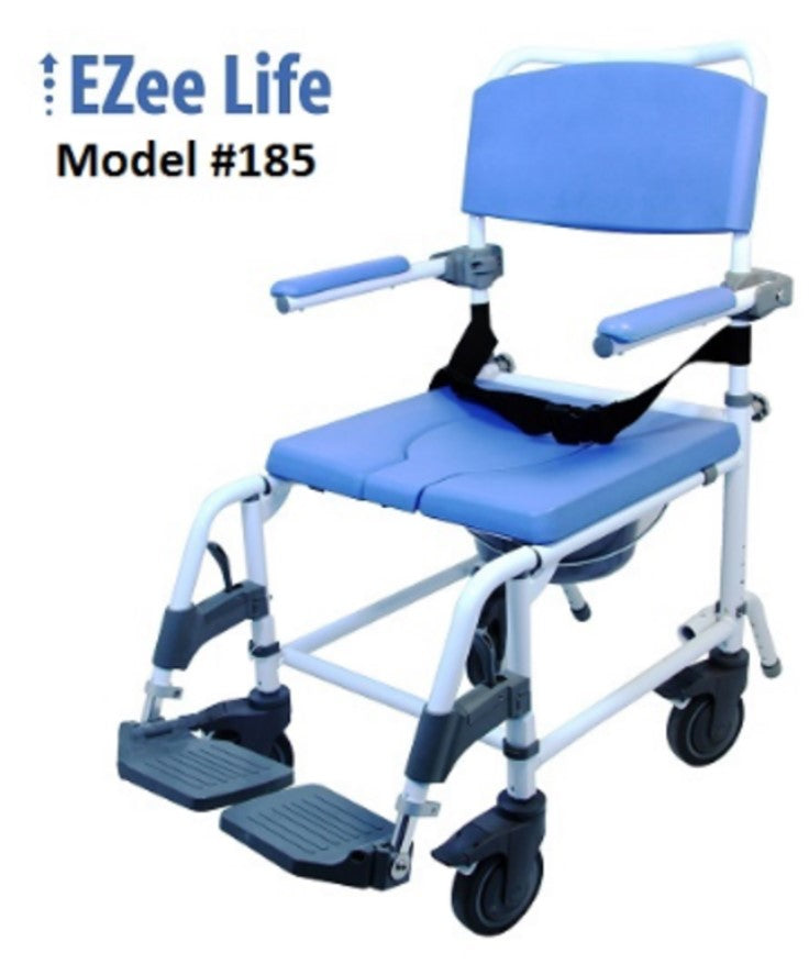Ezee Life Non Tilts Aluminum Shower Commode Chair