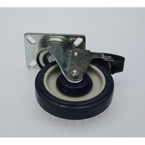 Direct Supply Replacement 5" Caster with Brake for Aluminum and Stainless Steel Meal Delivery Carts