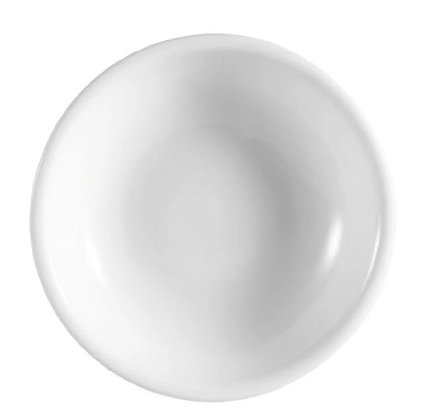 CAC China 4 oz Super White Porcelain Round Accessories Sauce Dish