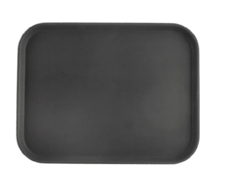 CAC China Black Plastic Rectangular Super Tray