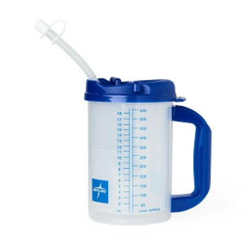 Insulated Carafe with Graduations Clear with Blue Lid 20 oz