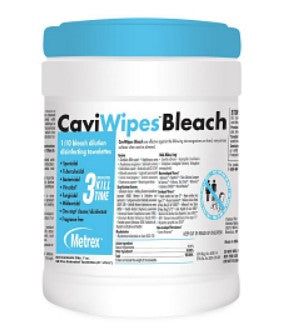 CaviWipes Bleach Disinfecting Towelettes 90 per Canister 6" X 10.5"
