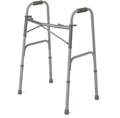 Medline Adult Bariatric Folding Walker 2 Button 650 lb