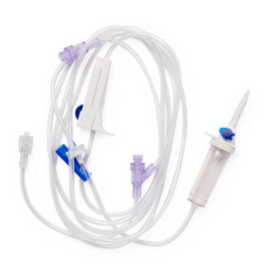 Medline IV Administration Set with 2 Needle-Free Ports