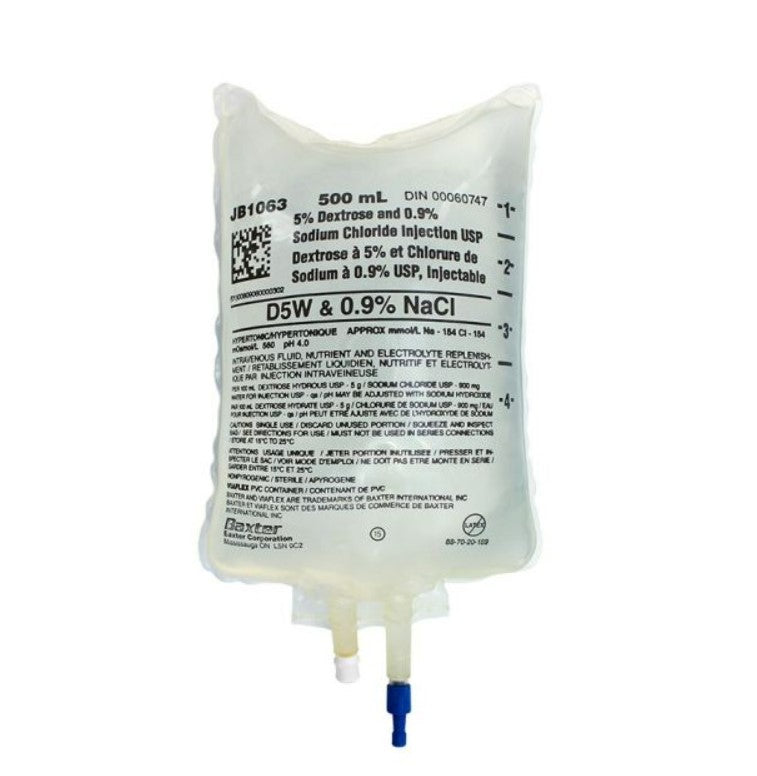 Baxter 5% Dextrose and 0.9% Sodium Chloride Injection Solution