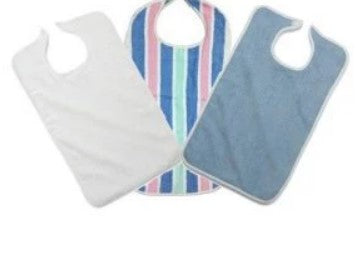 Premium Adult Terry Bib Clothing Protectors Metal Snap Closure