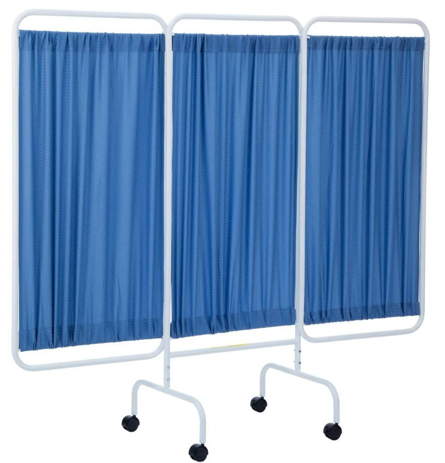 Three Panel Antimicrobial Mobile Privacy Screen