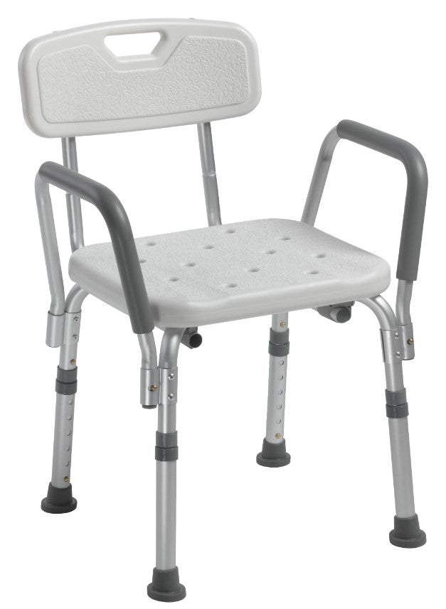 Shower Chair with Back and Removable Padded Arm