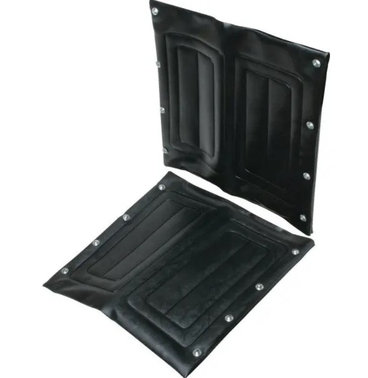 Black Vinyl Wheelchair Seat Embossed Extra Depth Double Liner 24" X 18"