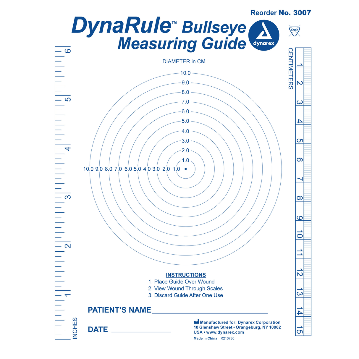 DynaRule Bullseye Measuring Guide