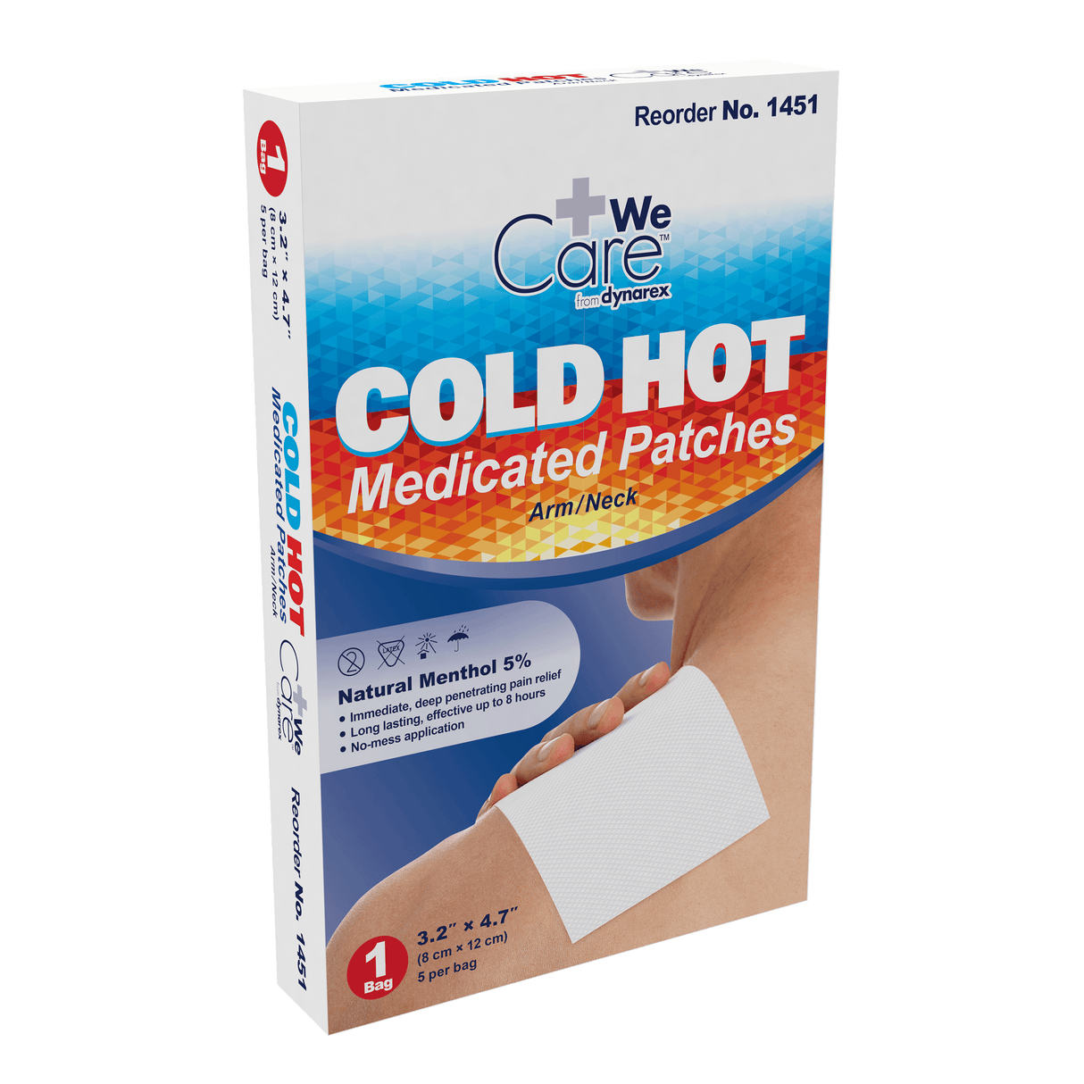 Cold Hot Medicated Patches for Arm or Neck