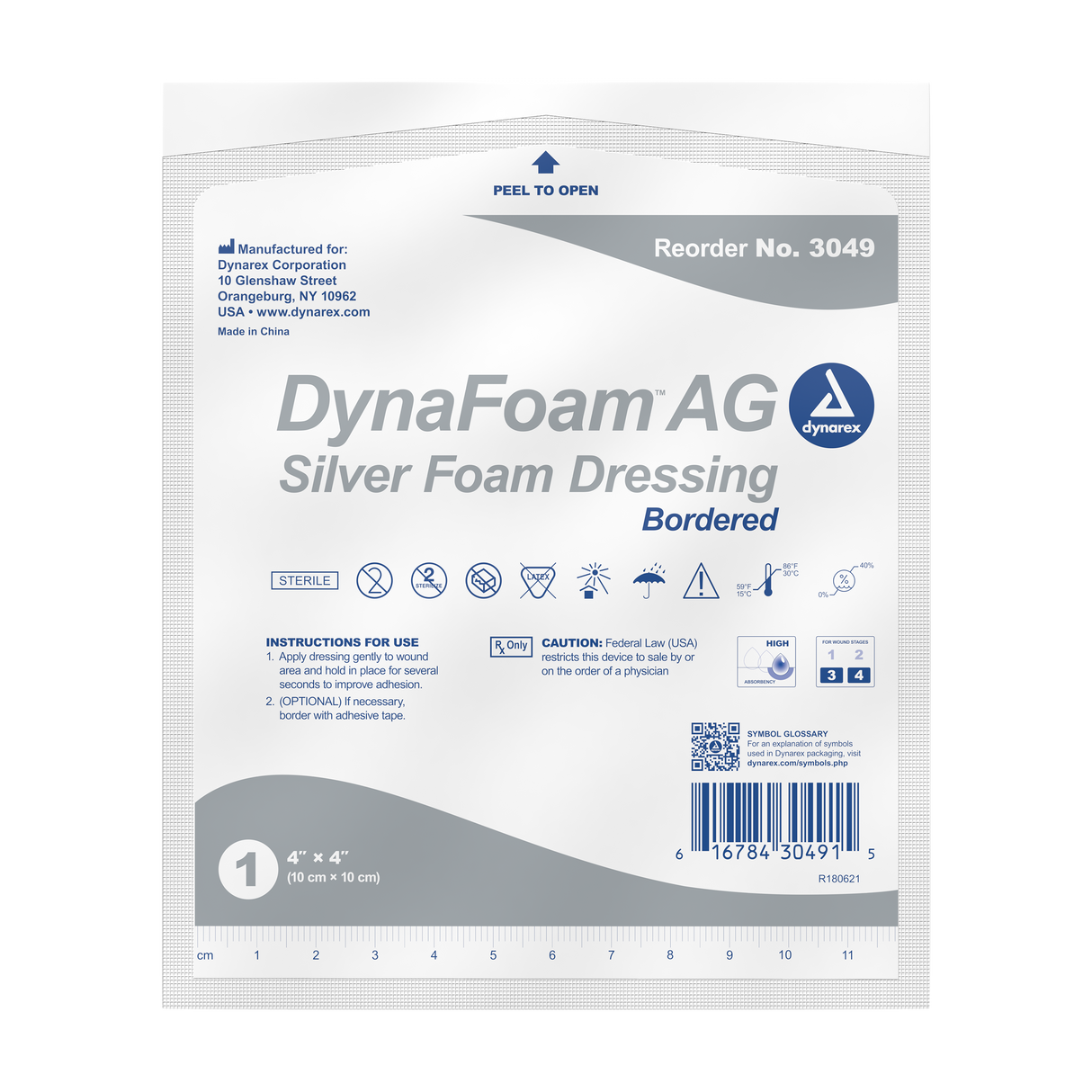 DynaFoam AG Bordered Silver Foam