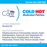 Cold Hot Medicated Patches for Arm or Neck