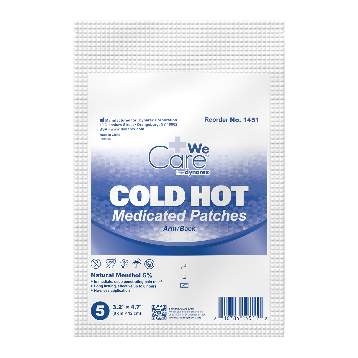 Cold Hot Medicated Patches for Arm or Neck