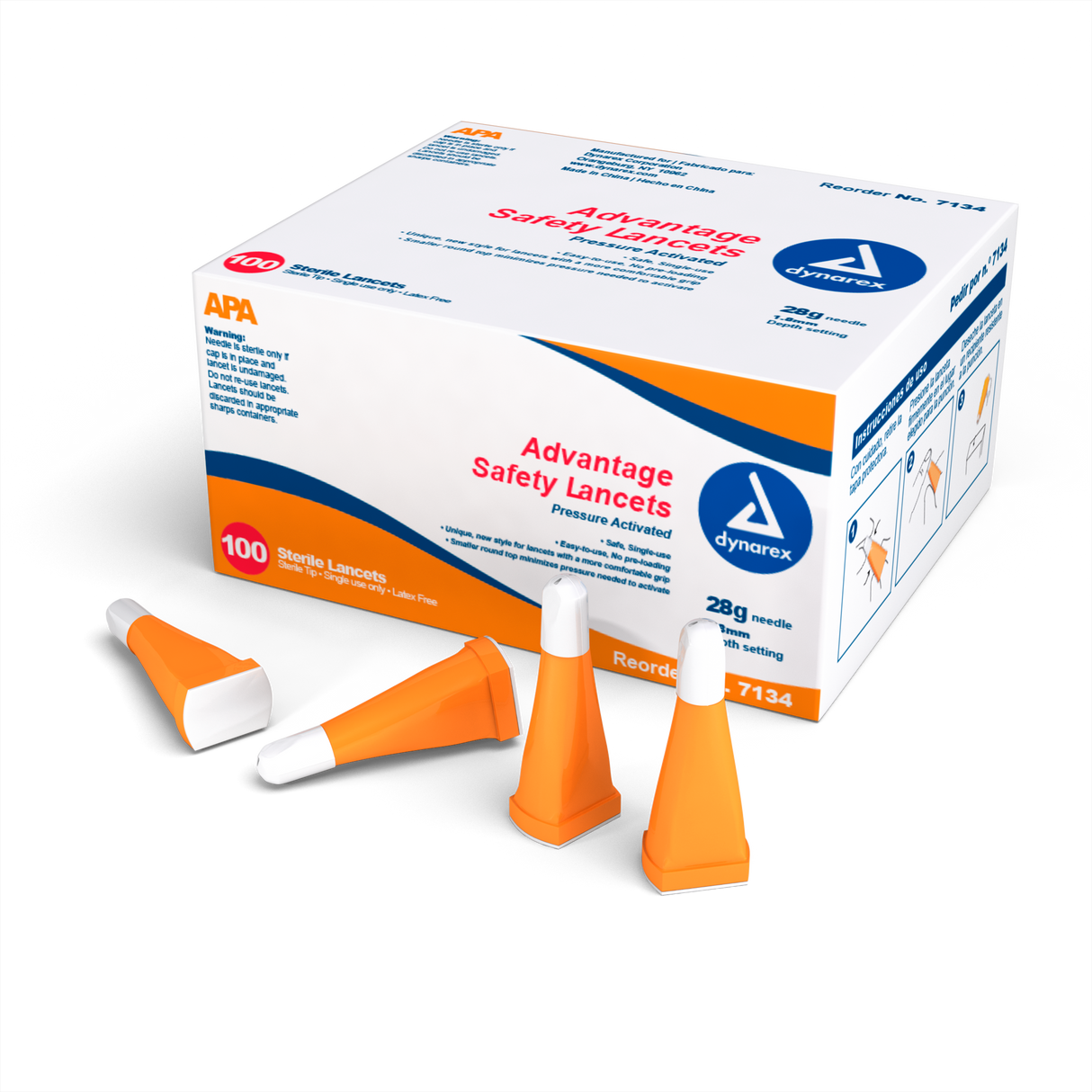 Advantage Pressure Activated Safety Lancets Sterile