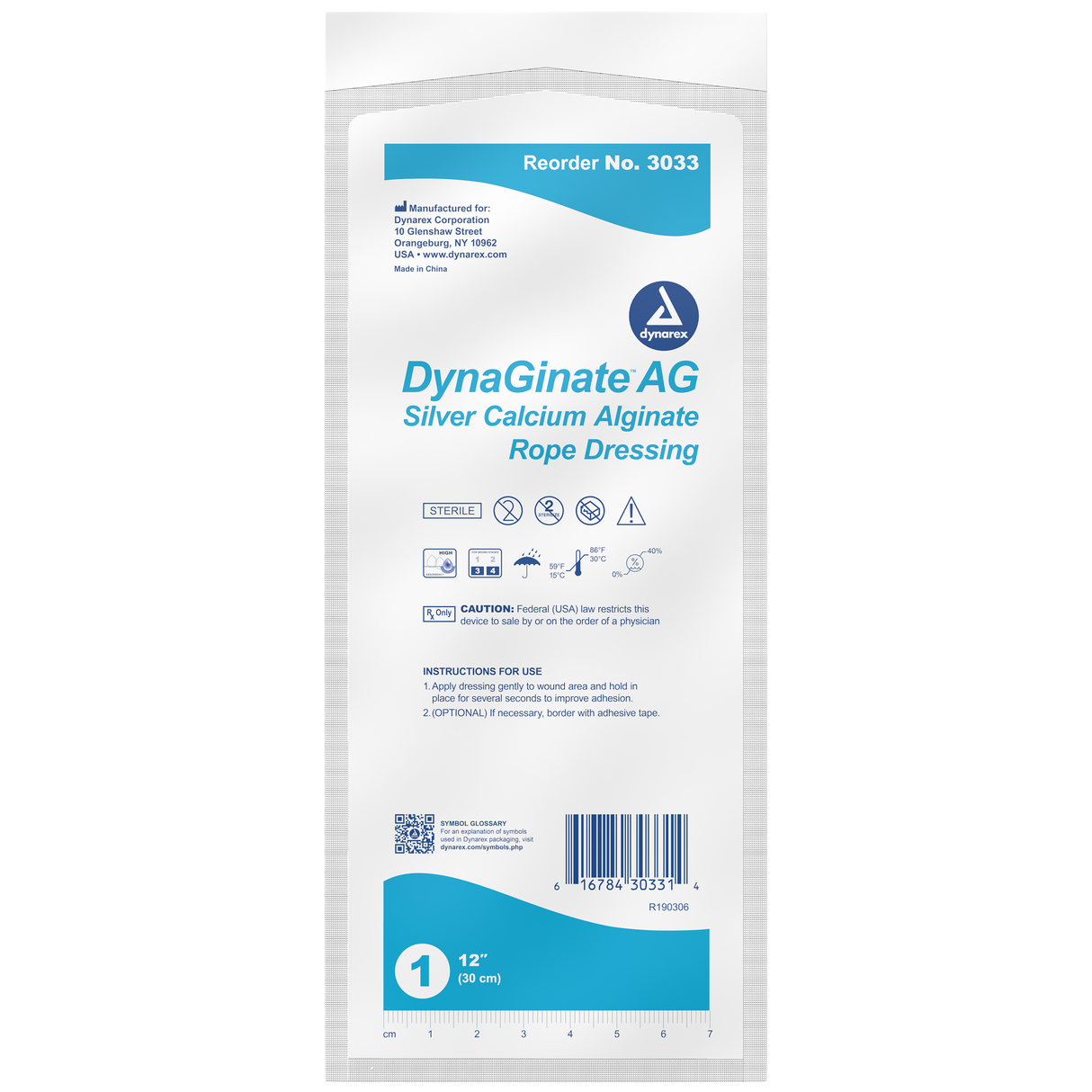 DynaGinate AG Silver Calcium Alginate