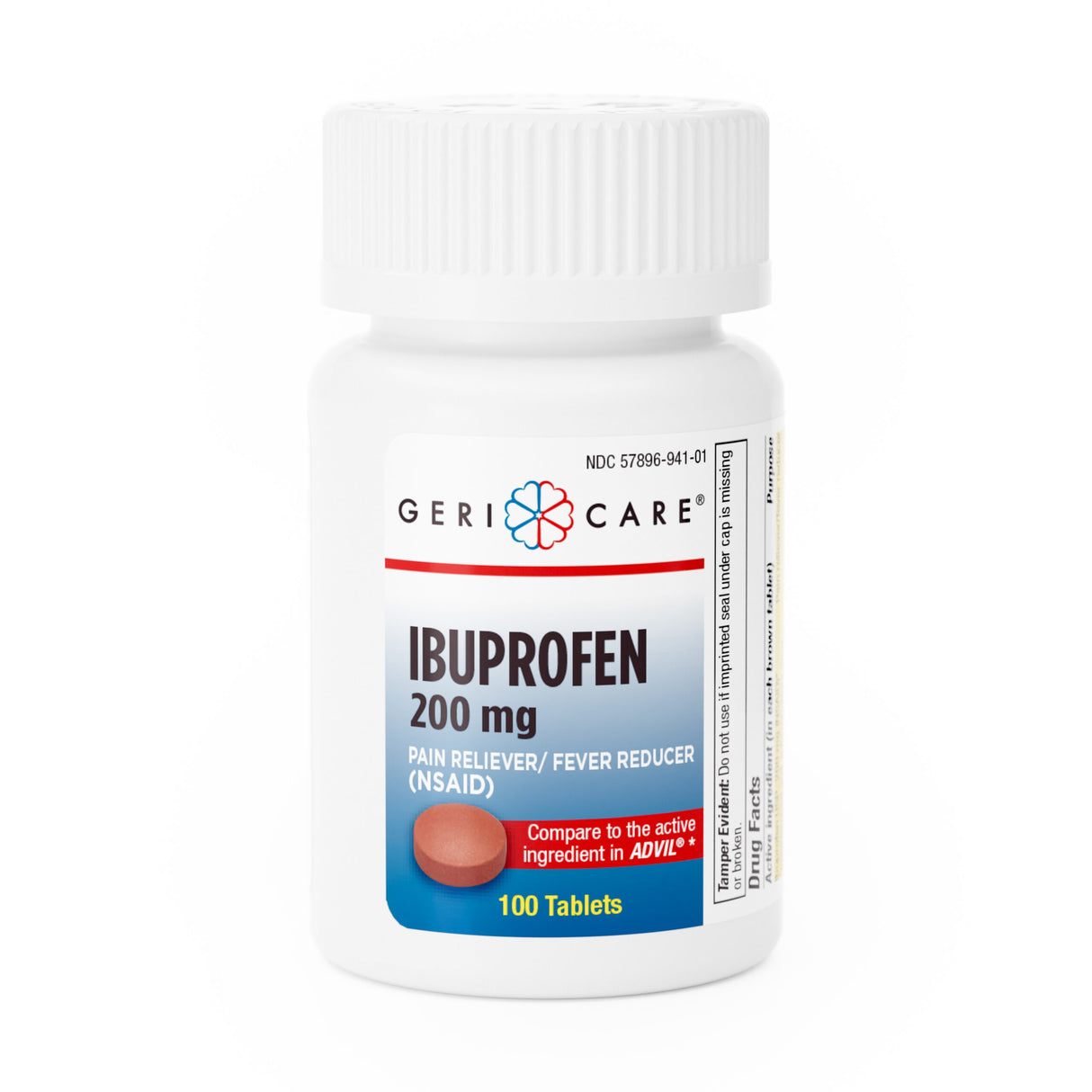 GeriCare Pain Relief Ibuprofen Tablets 200 mg, 100 count