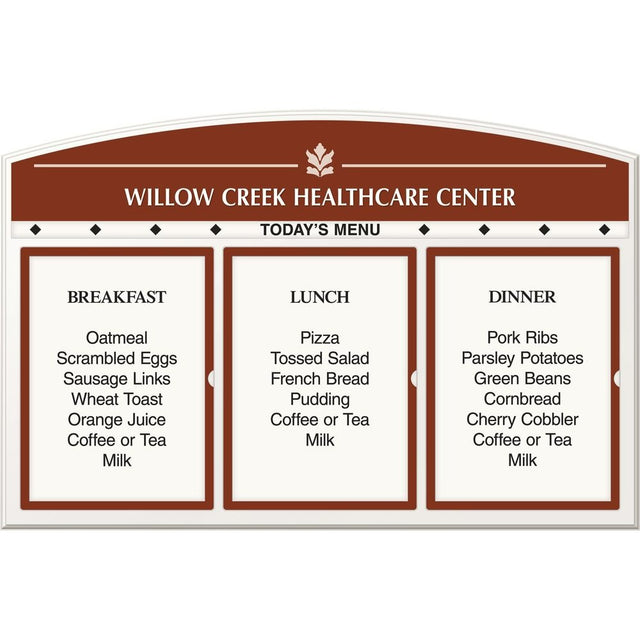 Custom Contour Daily Menu Display Board – Supplyline Medical