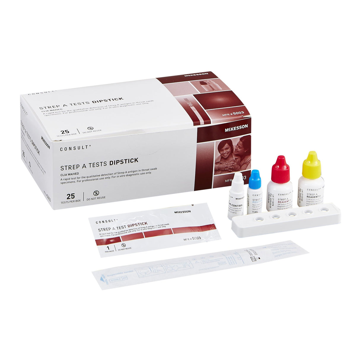 Respiratory Test Kit McKesson Consult Strep A Test Clia Waived
