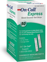 On Call Express Blood Glucose Test Strips 50 count