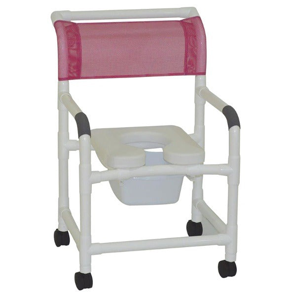 MJM Mid Size Shower Chair Deluxe Elongated Open Front Seat