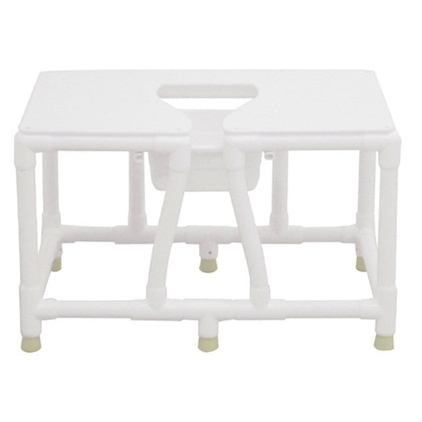 MJM Bariatric Bedside Commode Full Support Seat with Commode Opening 900 lbs