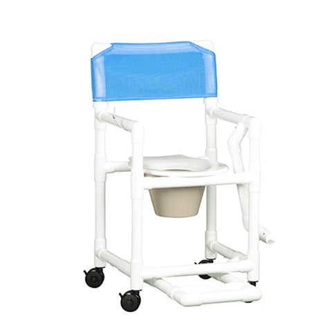 Value Line Shower Chair Commode with Footrest and Lap Bar