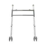 Bariatric Two Button Folding Walker Extra Wide with 5" Wheels