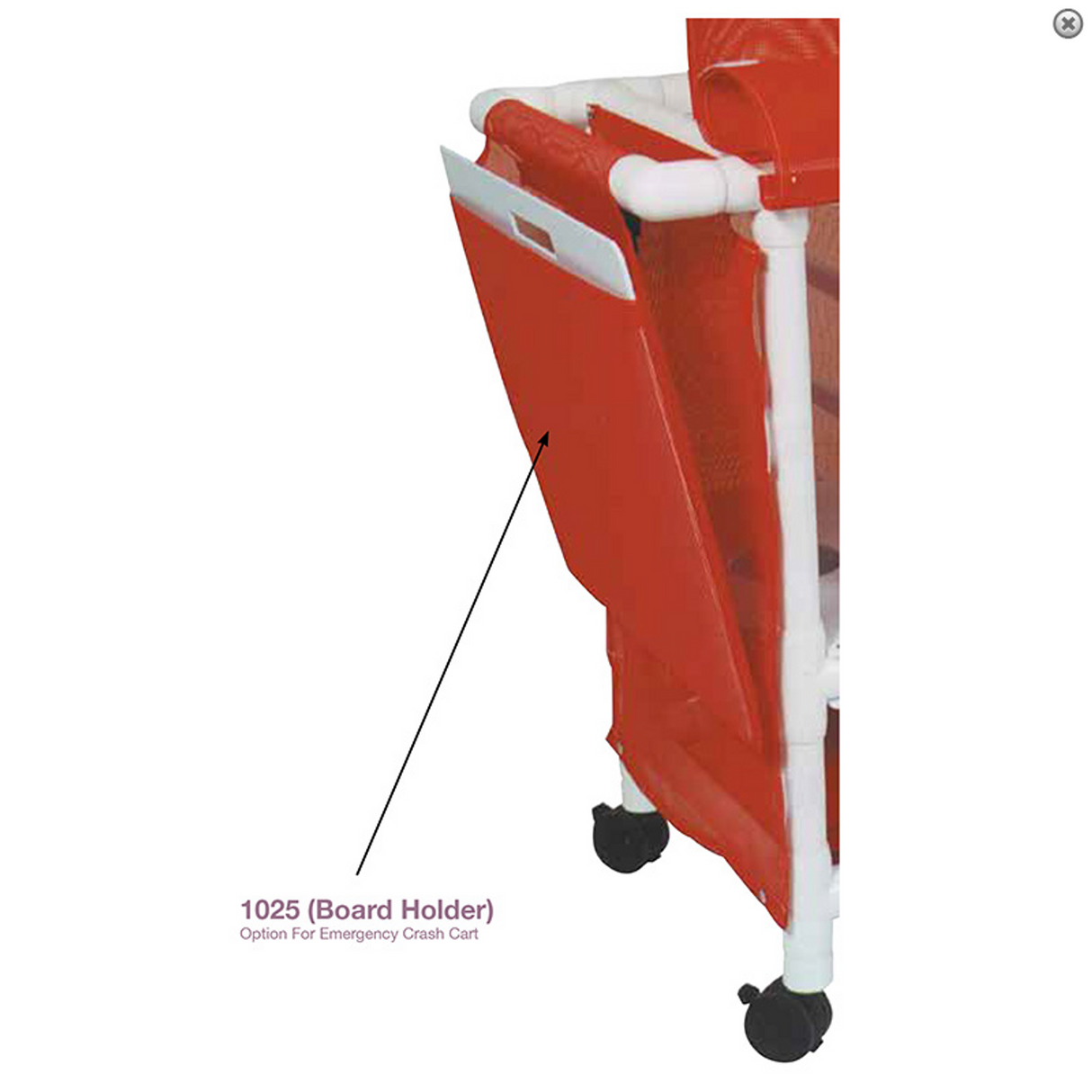 MJM CPR Board Holder for PVC Emergency Crash Cart