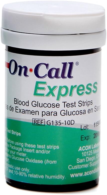 On Call Express Blood Glucose Test Strips 50 count