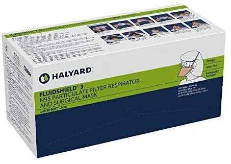 Halyard Fluidshield Surgical N95 Respirators