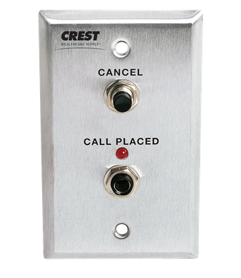 Crest Bedside Station for Cornell 4000 Series Visual 1/4" Phone Jack Stainless Faceplate