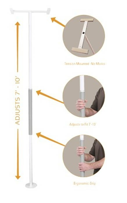 Security Pole & Curve Grab Bar