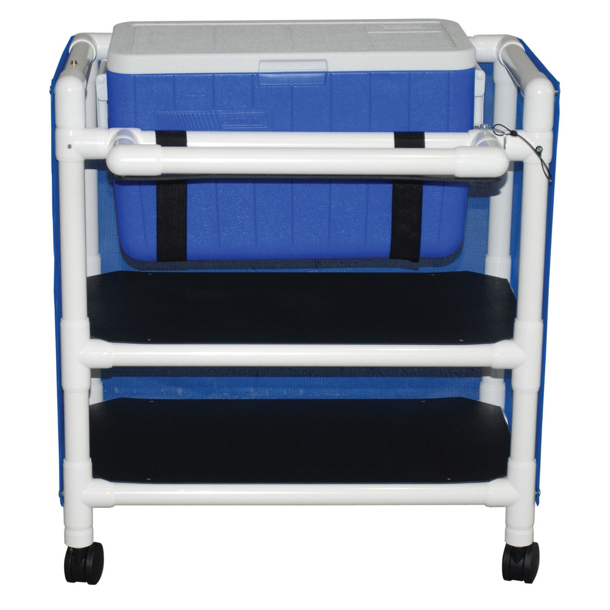 MJM Hydration Cart with Pull Out Storage Shelf