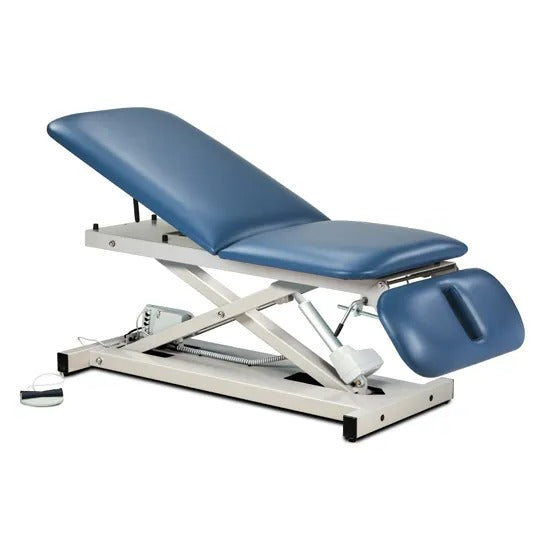 Clinton Power 500 Open Base Power Table with Adjustable Backrest and Drop Section