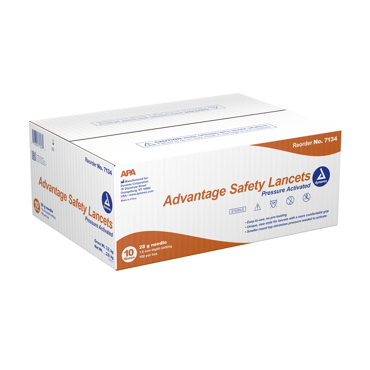 Advantage Pressure Activated Safety Lancets Sterile